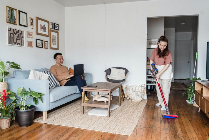 vacuuming